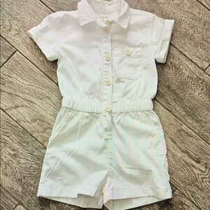 White Kids Romper